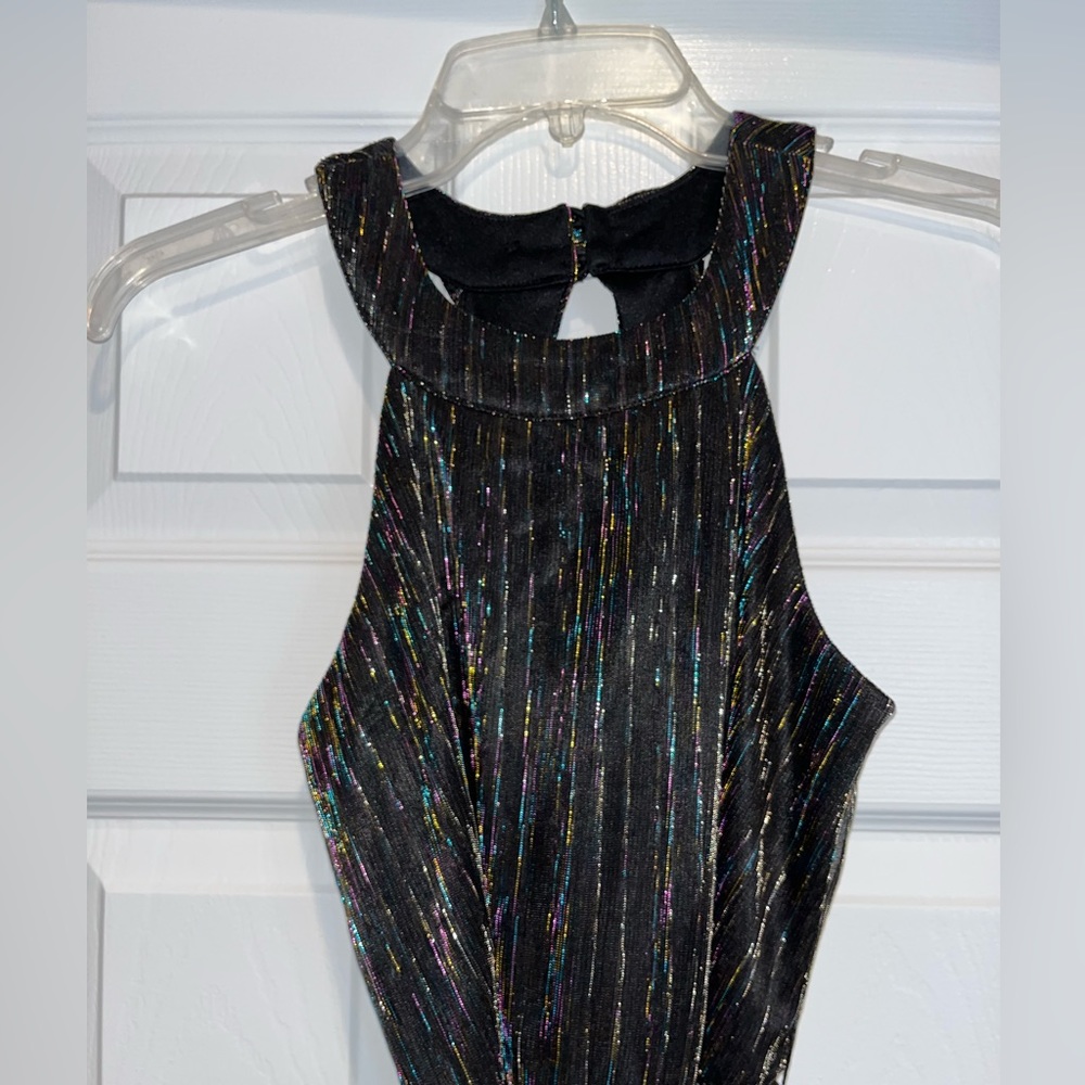 Zunie shimmery black jumpsuit.  Girls size 14.